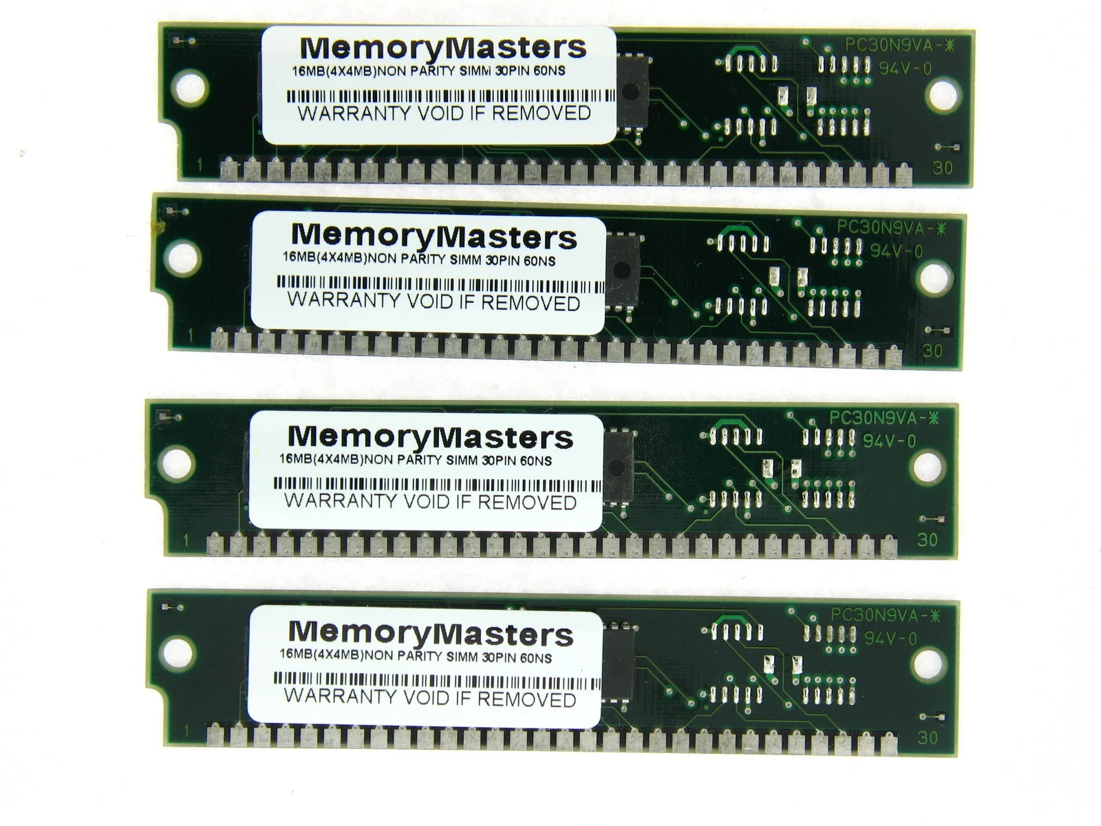 16MB 4x4MB 30pin SIMM MEMORY without parity 4x8 30-pin Apple Mac PC SE/30 "USED"