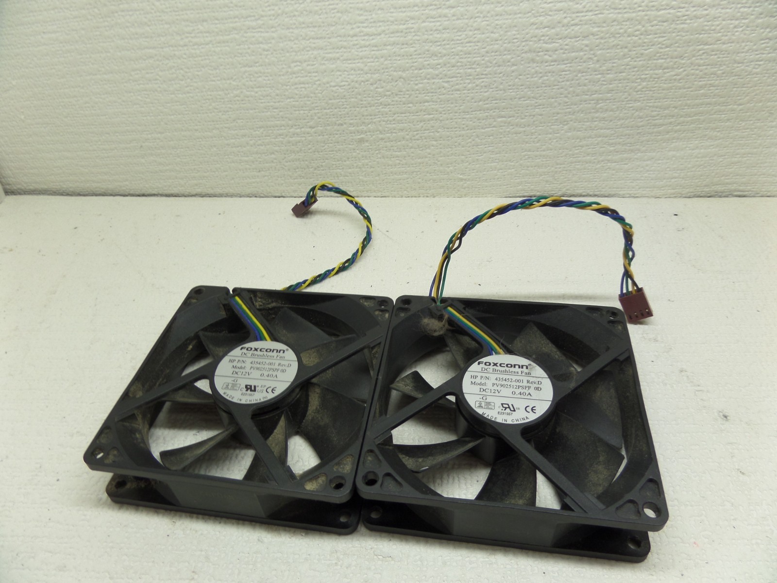 2PCS 2x Foxconn PV902512PSPF 92mm x 25mm HP DC5700s DC5850 Cooler Fan 0.40A 4Pin