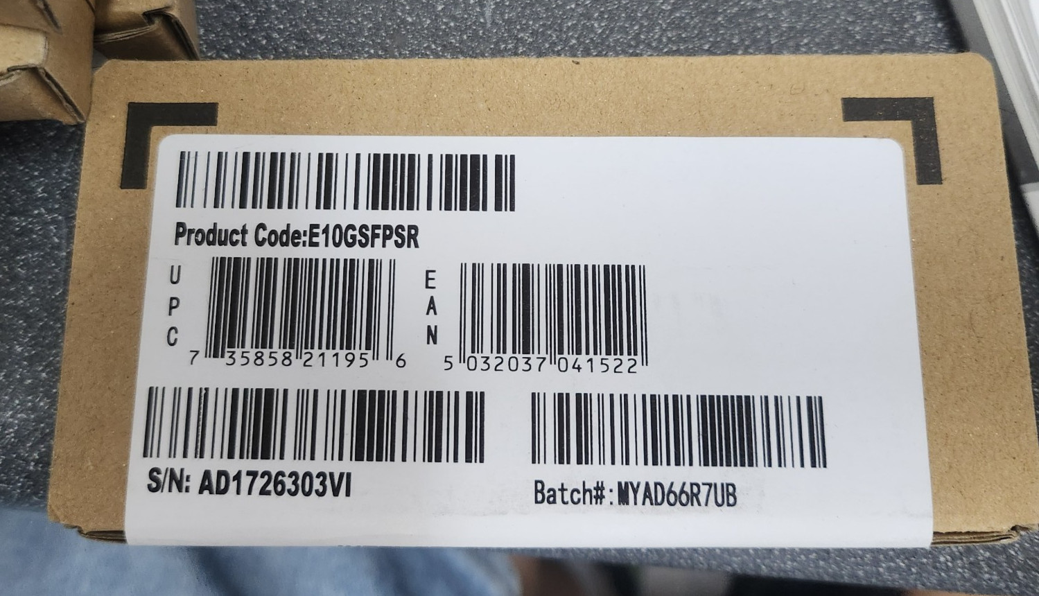 10x Intel E10GSFPSR E65689-003 10Gb SFP Transceivers - NEW in Box