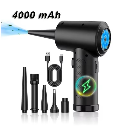 Protable Air Duster for Computer Cleaning 51000RPM Cordless Compressed Air Blowe