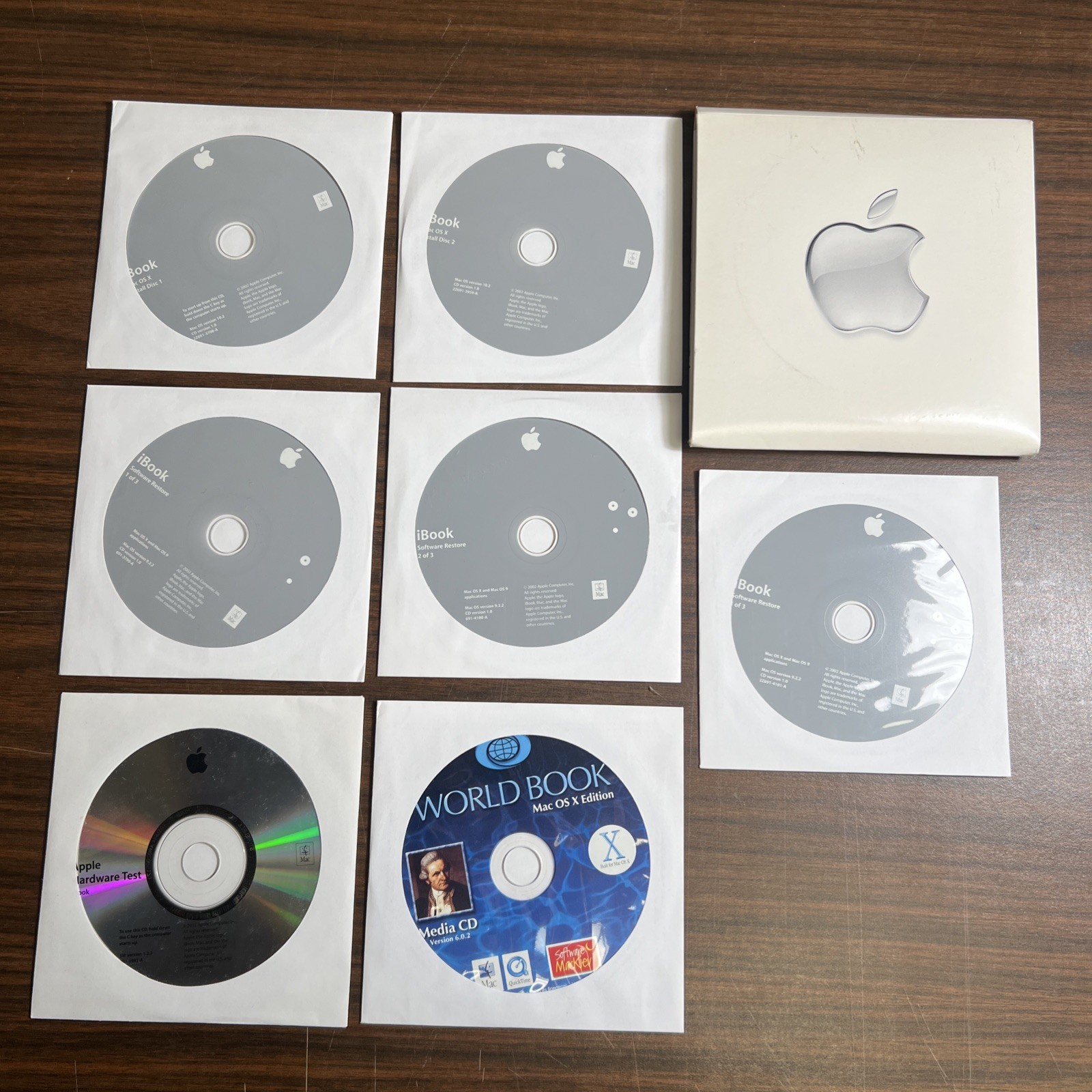 Apple iBook 2002 Mac OS X 10.2 Jaguar Restore Install Discs + Hardware Test