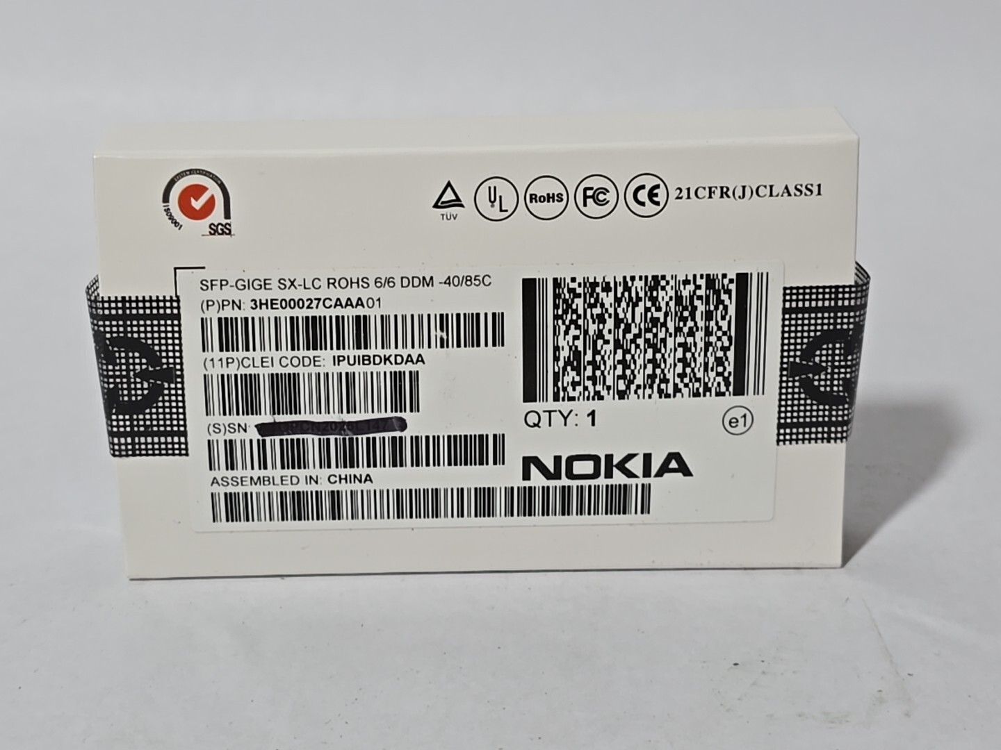 Nokia 3HE00027CA 3HE00027CAAA01 SFP GIGE SX LC, ROHS 6/6, DDM, -40/85C