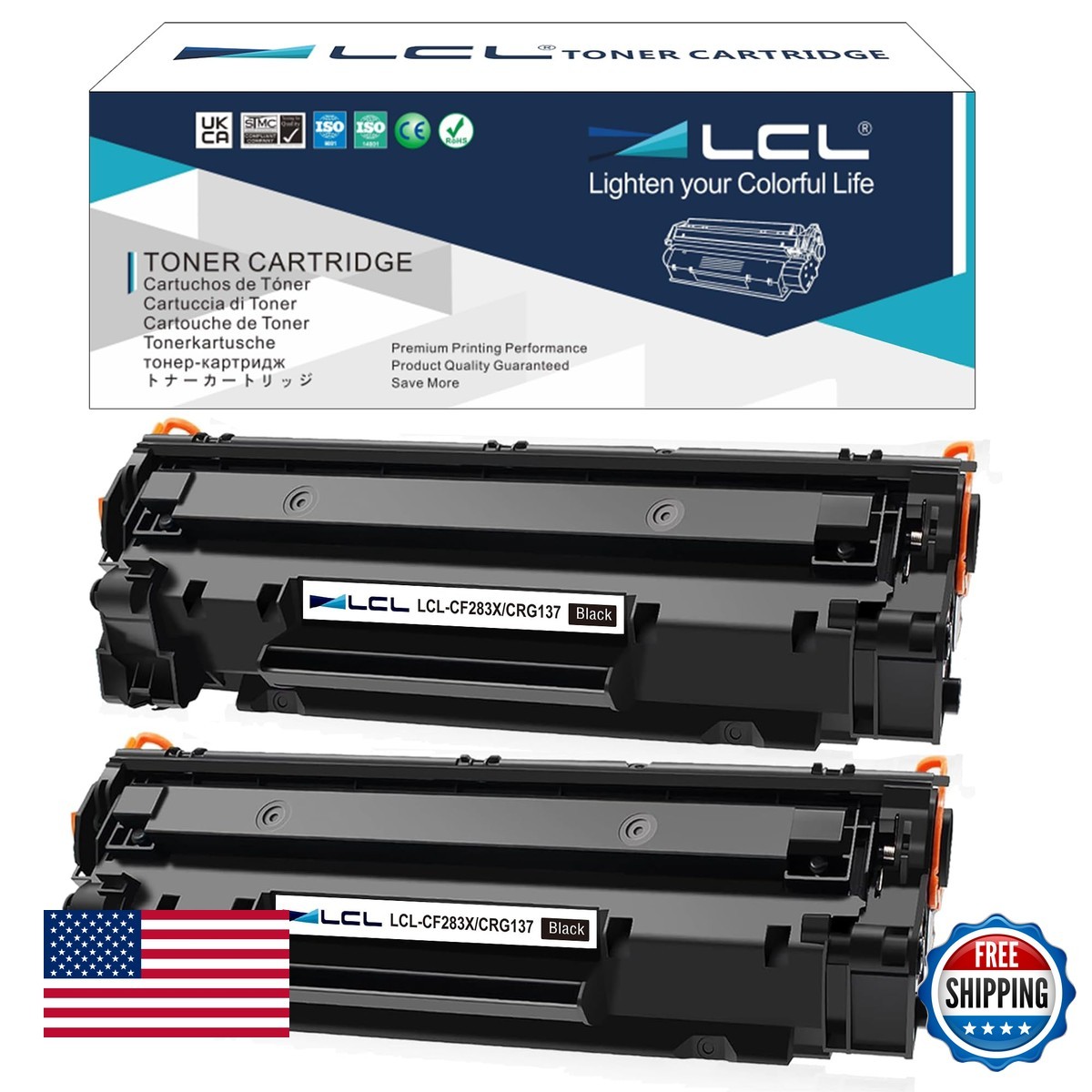LCL 83X CF283X Toner Cartridge for HP LaserJet Pro M201/M225 Canon (Black 2