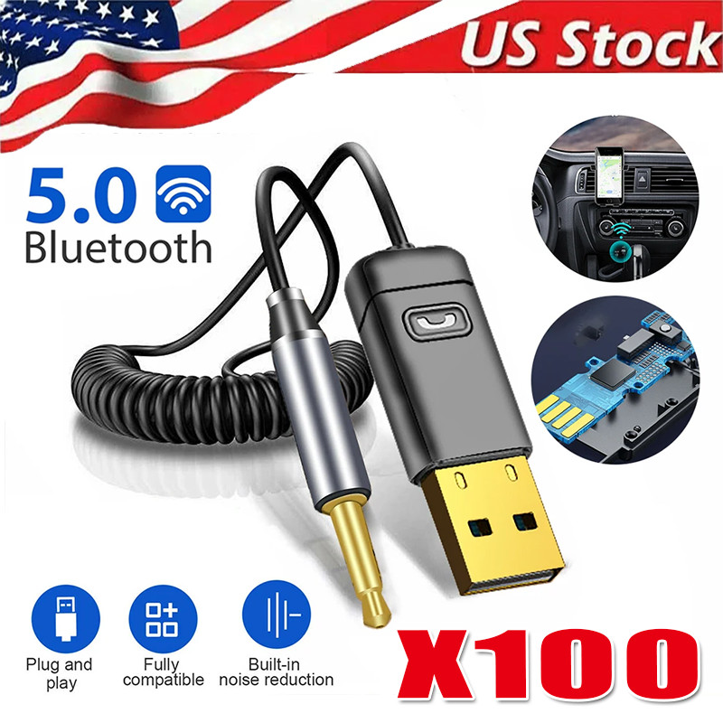 Wireless USB Bluetooth 5.0 Audio Transmitter Receiver Adapter For PC TV Car LOT