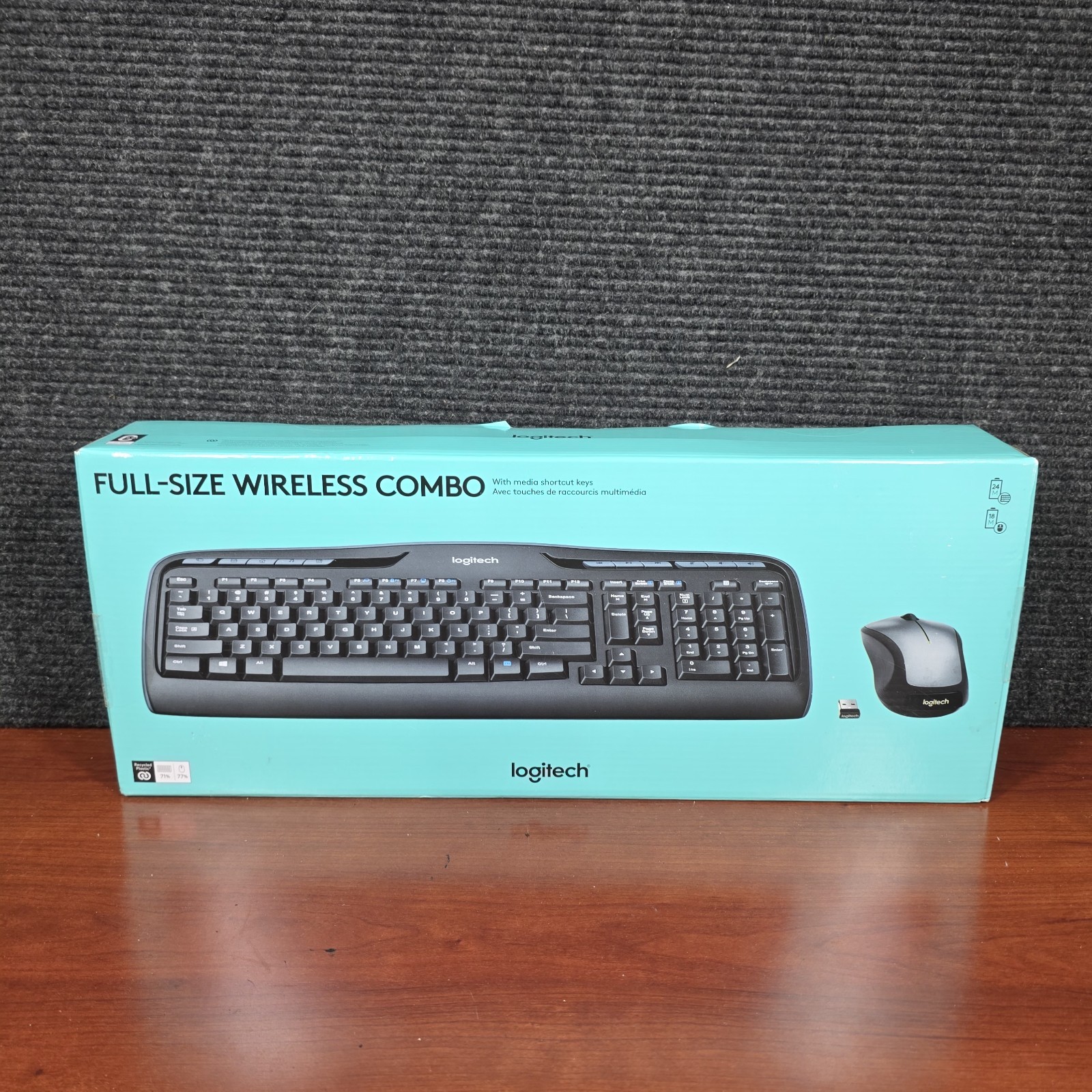 Logitech Wireless Keyboard & Mouse Combo 920-010322, Full-Size, Black, USB