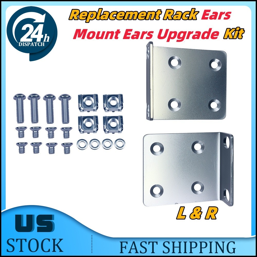 Left+Right Rack Ears Mounting Kit Replacement For Ubiquiti/UDM-Pro UniFi Switche