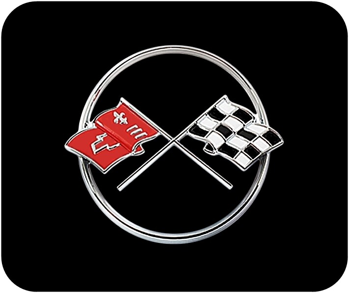 Chevy Corvette "Twin Flags" Emblem Computer / Laptop Mouse Pad