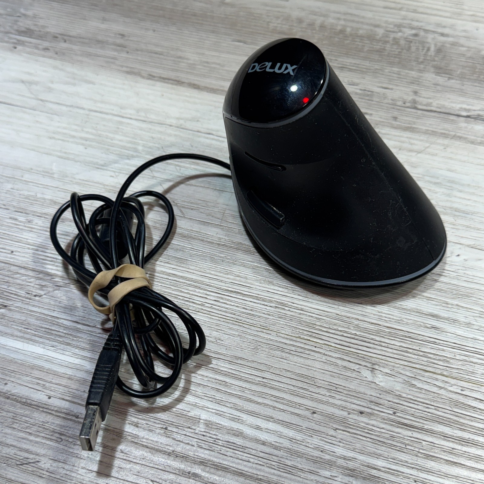 DELUX M618 Plus Vertical Ergonomic Mouse Wired RGB USB Black