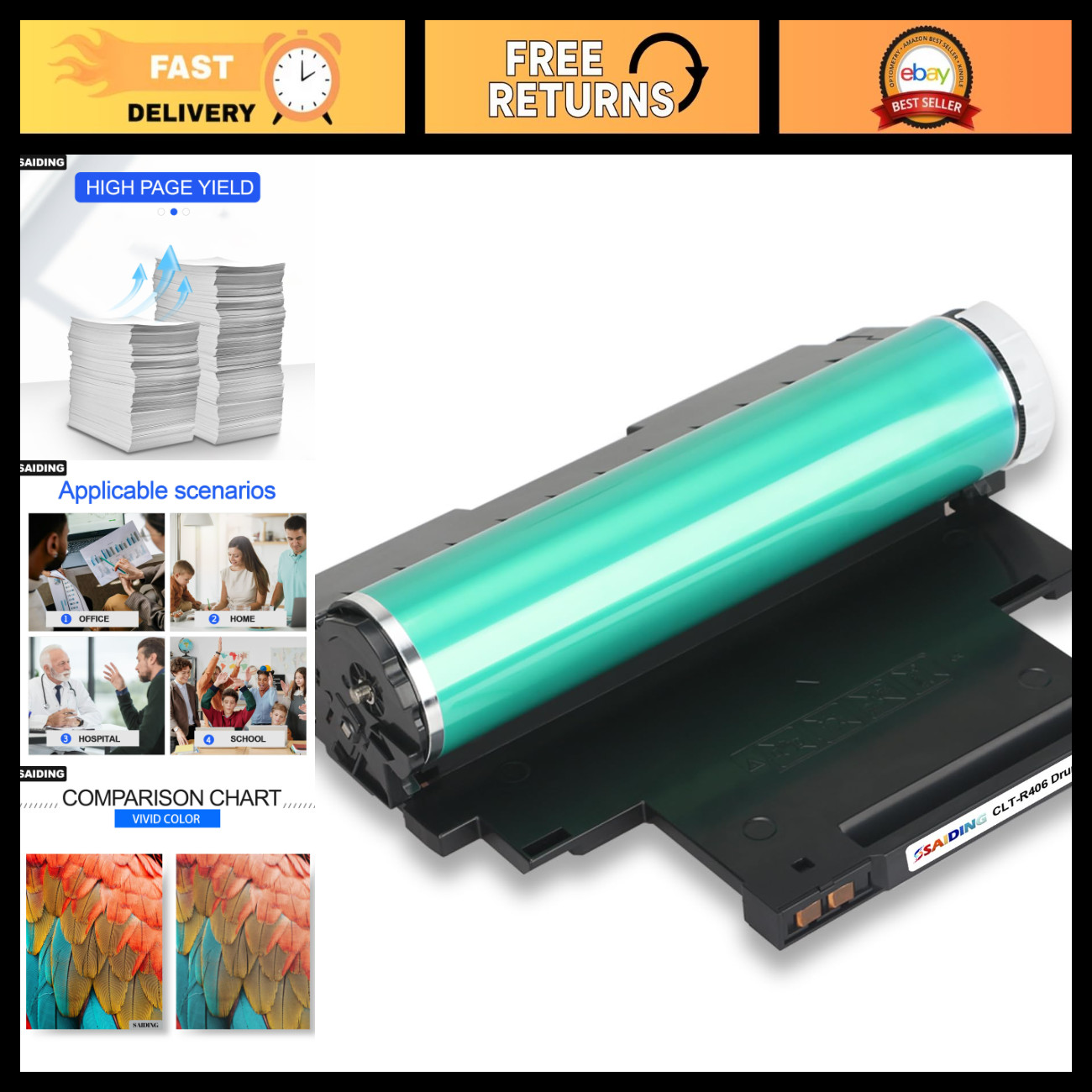 Imaging Unit Compatible for Samsung Xpress C480FW C460FW - R406 CLT-R406 Replace