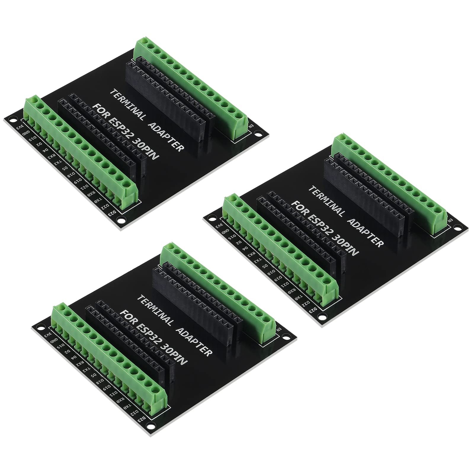 3PCS ESP32S Breakout Board GPIO 1 into 2 30Pin 2in1 ESPWROOM32 2.4 GHz