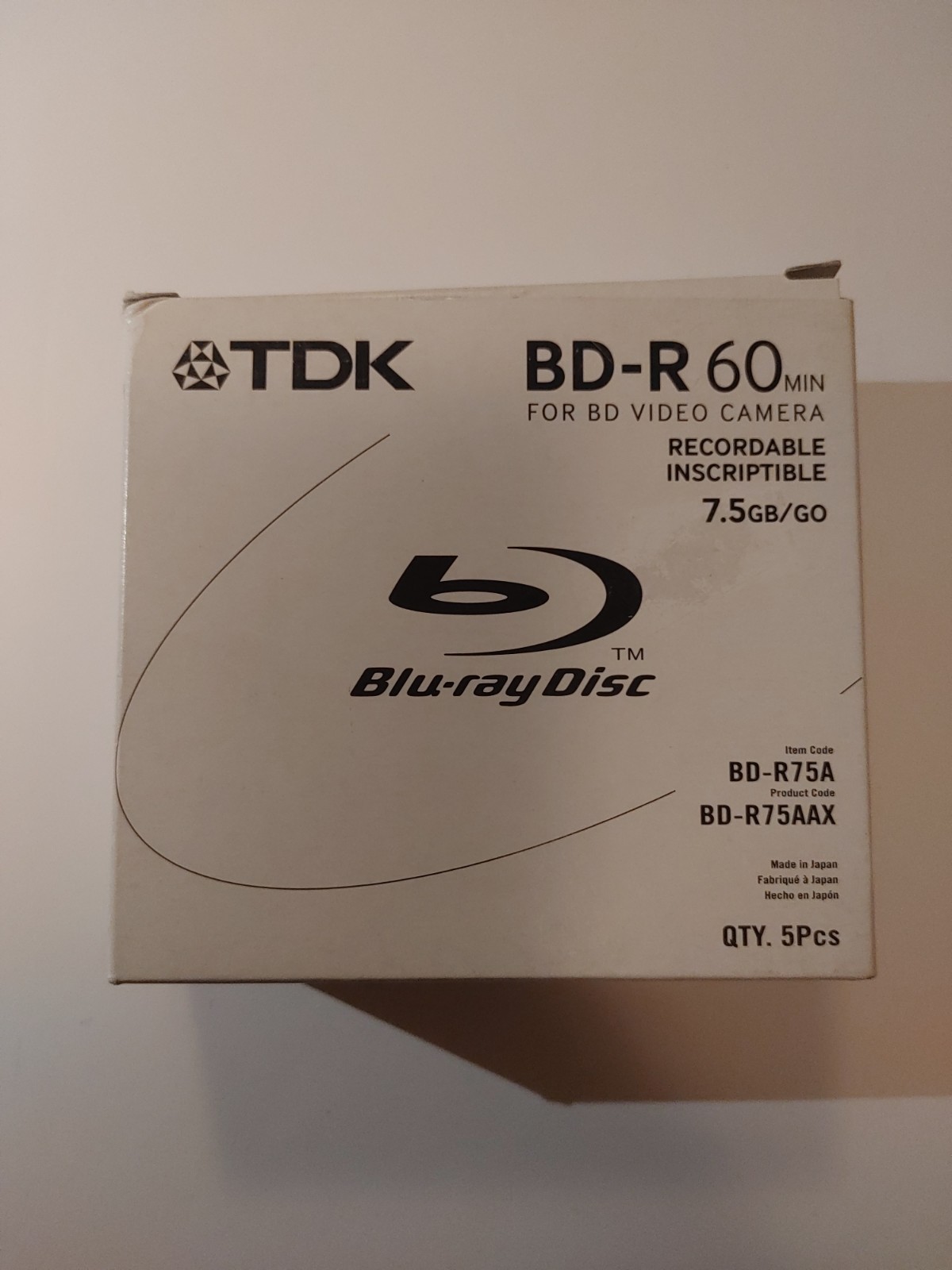 BD-R 60 MIN 5 Pack (For BD Camcorders)