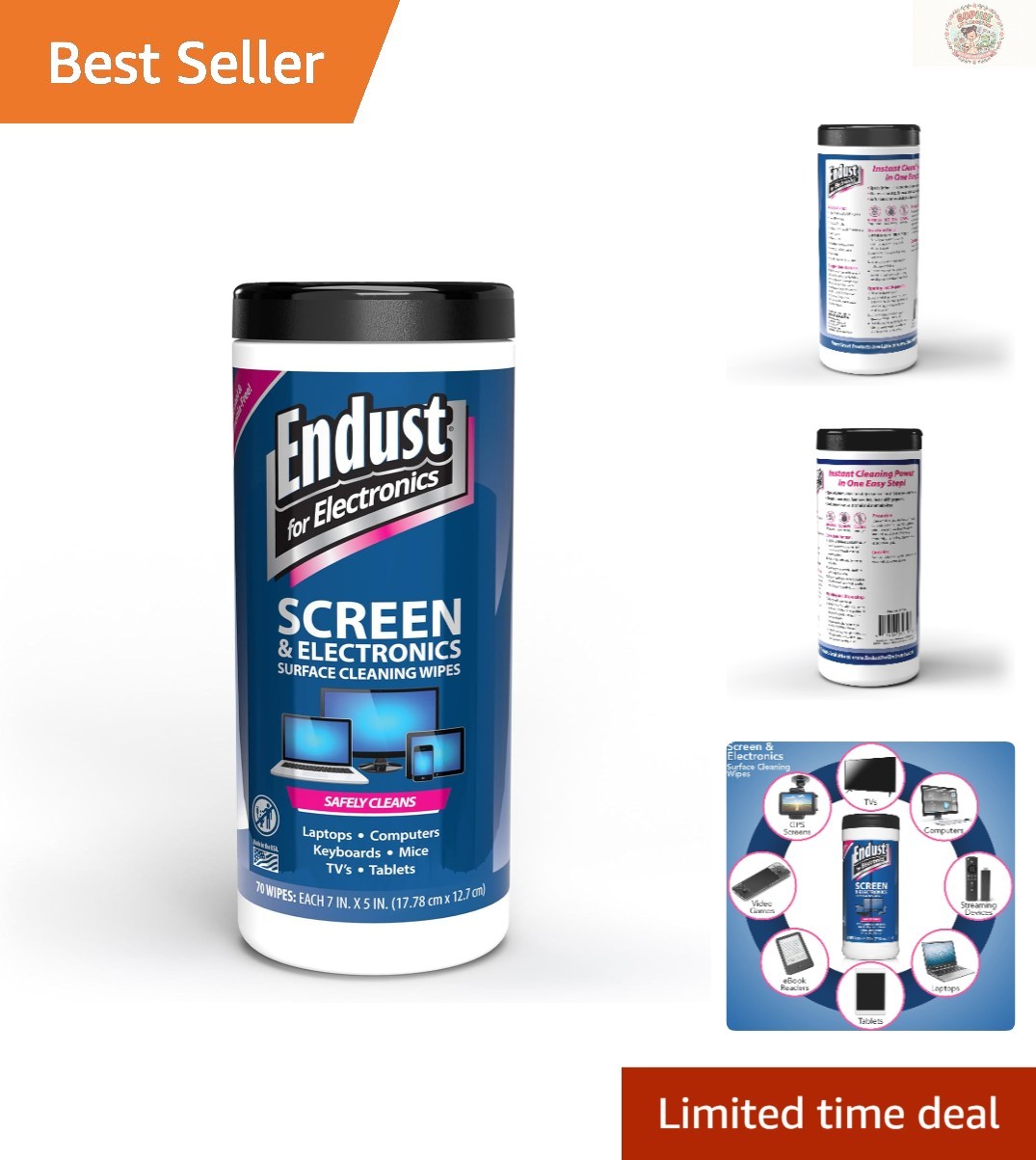 Professional-Grade Screen & Surface Cleaning Wipes - 70 Pack for All Devices
