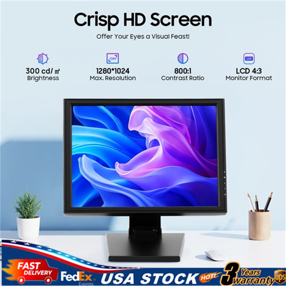 17in LCD Touchscreen Monitor Adjustable Angle LCD Display - 4:3, 5ms, 1280x1024