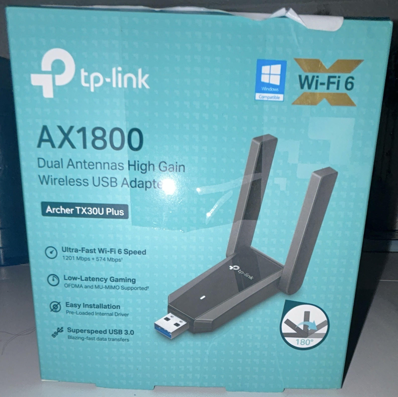 TP-Link Archer TX30U Plus AX1800 Dual-Band MU-MIMO Beamforming USB 3.0 PC