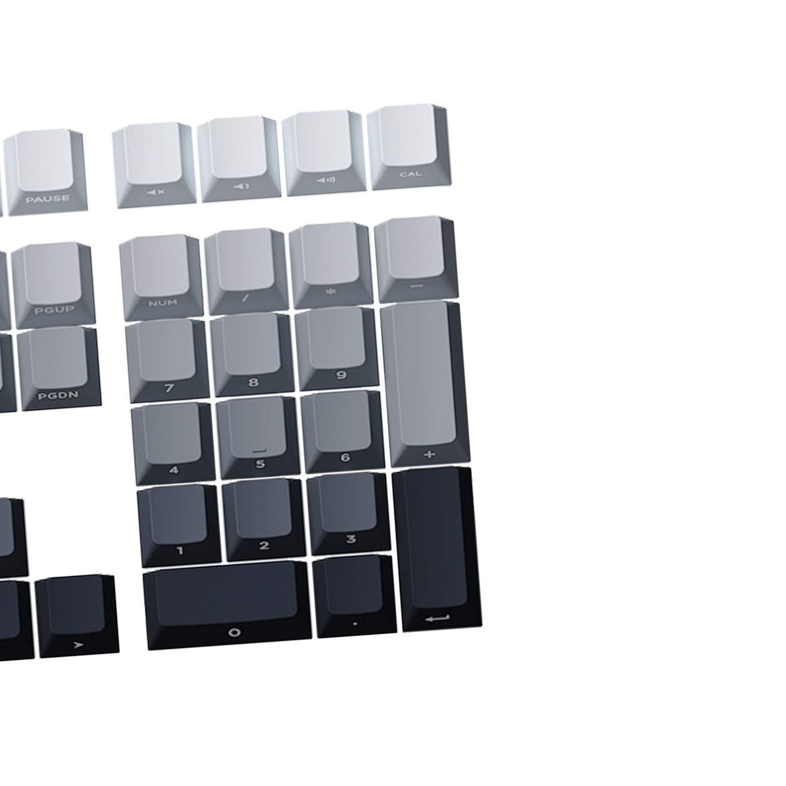 Keycaps Side Printed Shine Through Russian Letter 135 Keys Mechanical Keybo XGQD