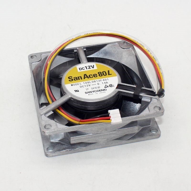 1x High Temperature Metal Frame Cooling Fan 109L0812F401 12V 0.14A 8CM 8025