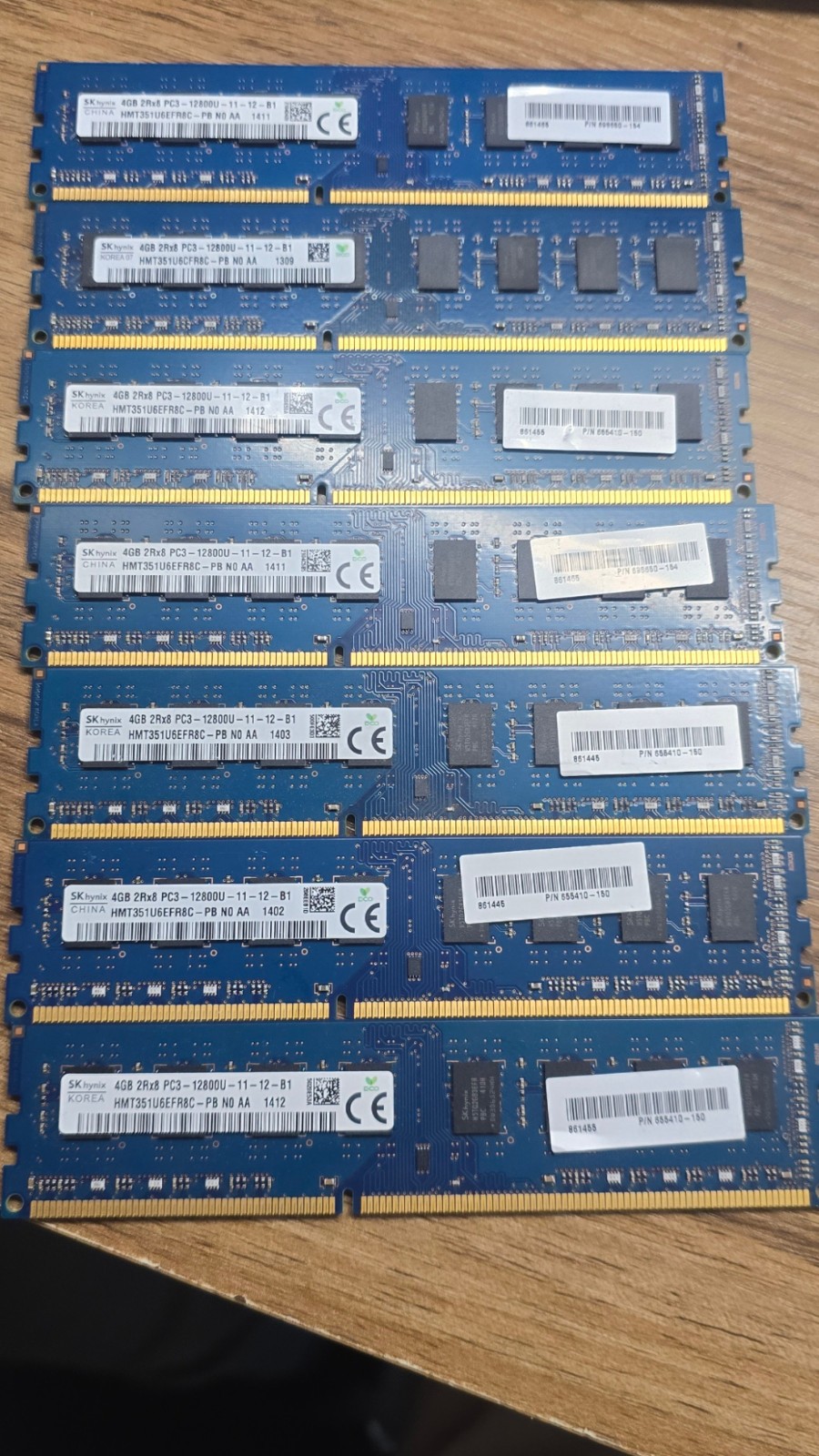 7 LOT HP - SKHynix 4GB PC3-12800U MEMORY RAM DESKTOP PC Computer