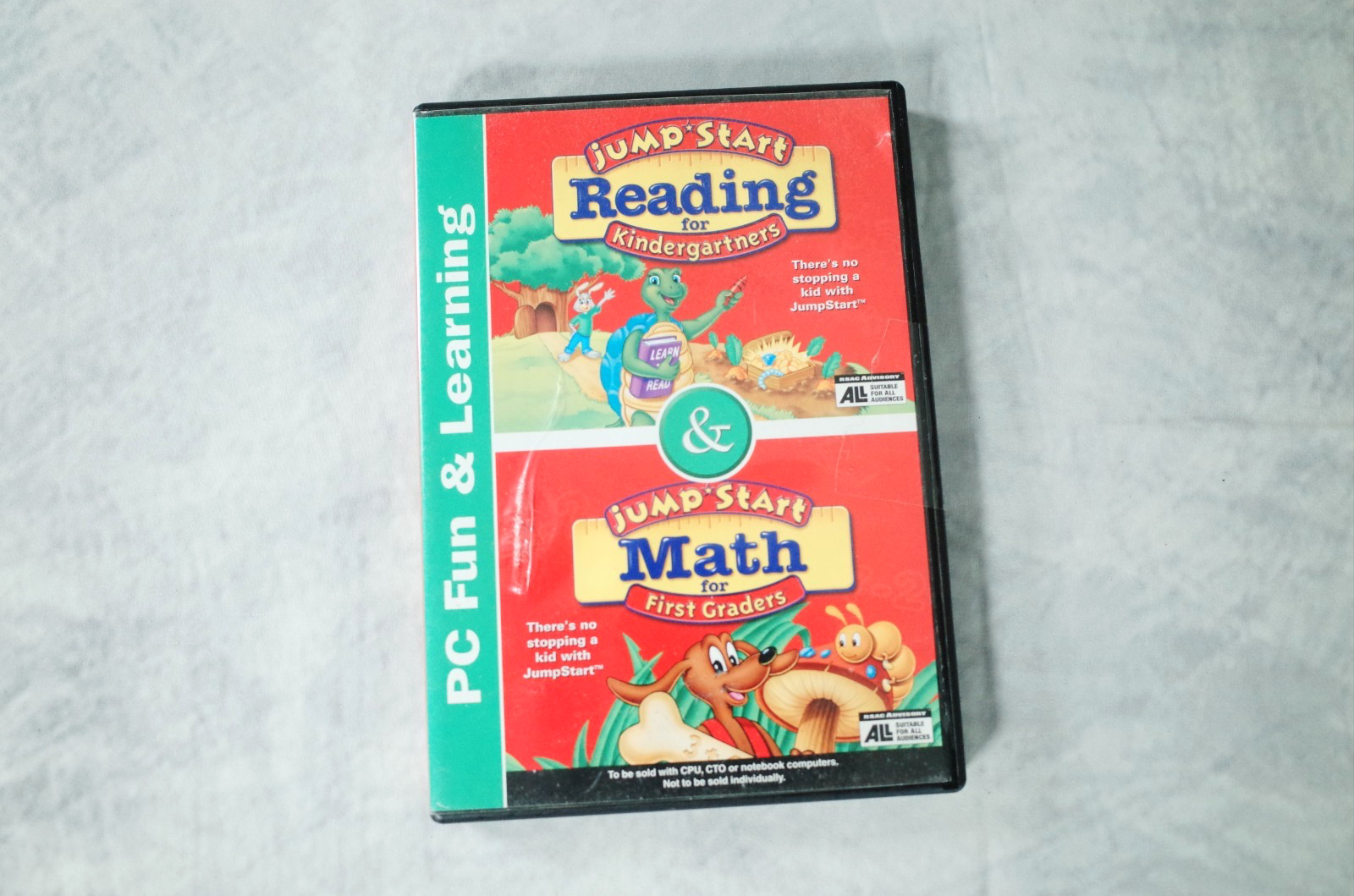 JumpStart Reading Kindergarten + Math 1st Grade PC Mac CD-ROM 2-Pack Vintage 200