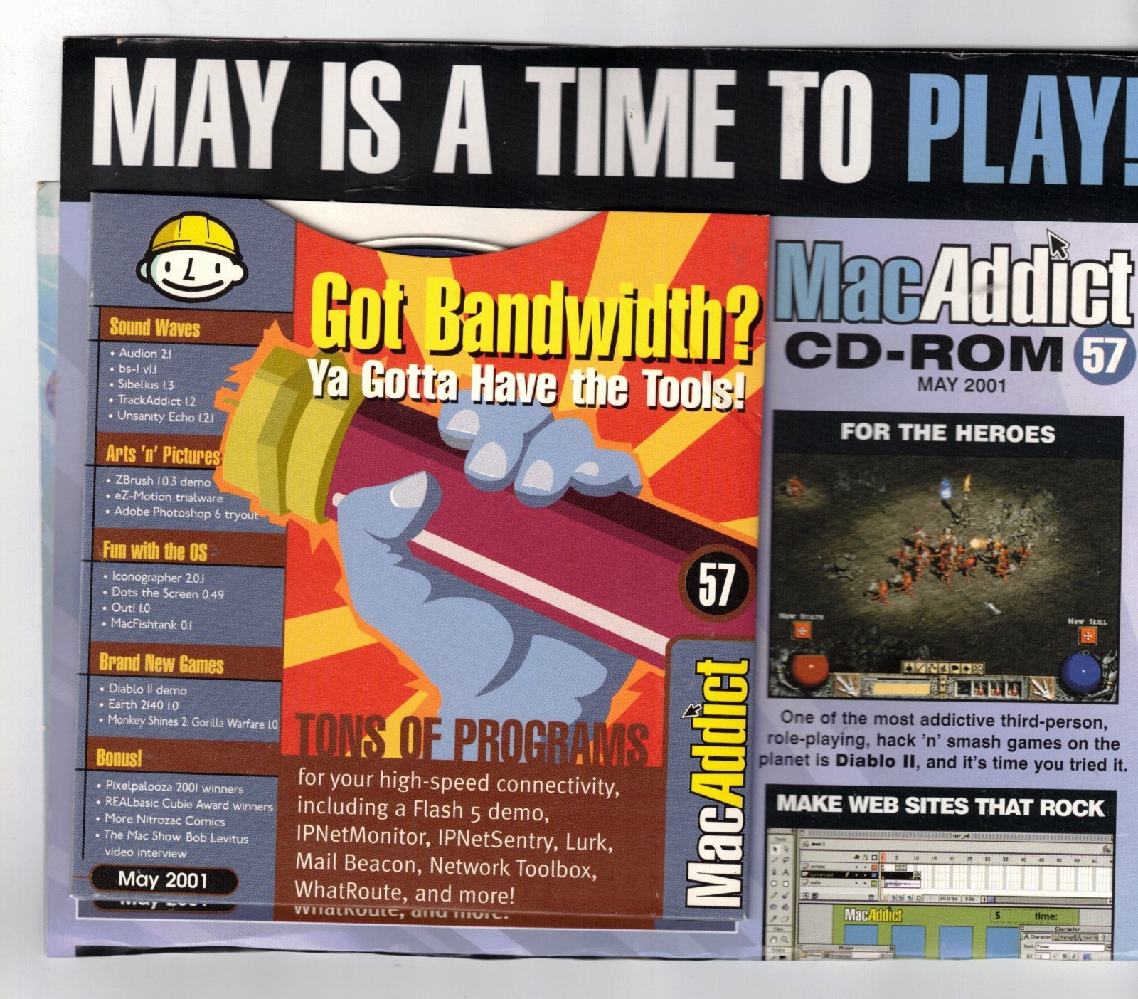 4 Mac Addict CD-ROM Discs + Sleeves ~ UNUSED