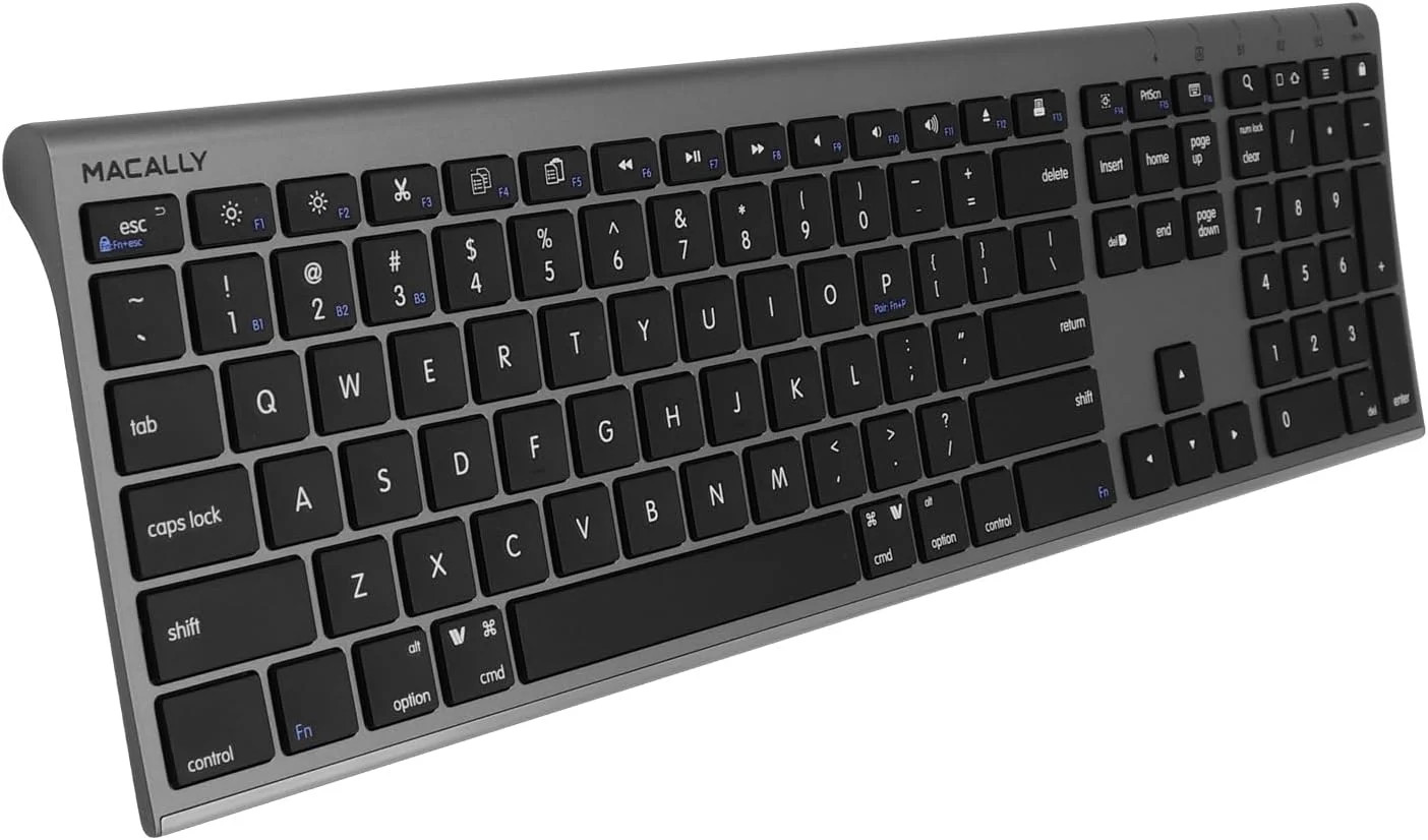 Macally Wireless Bluetooth Keyboard for Mac - Compatible Apple Keyboard or MacBo