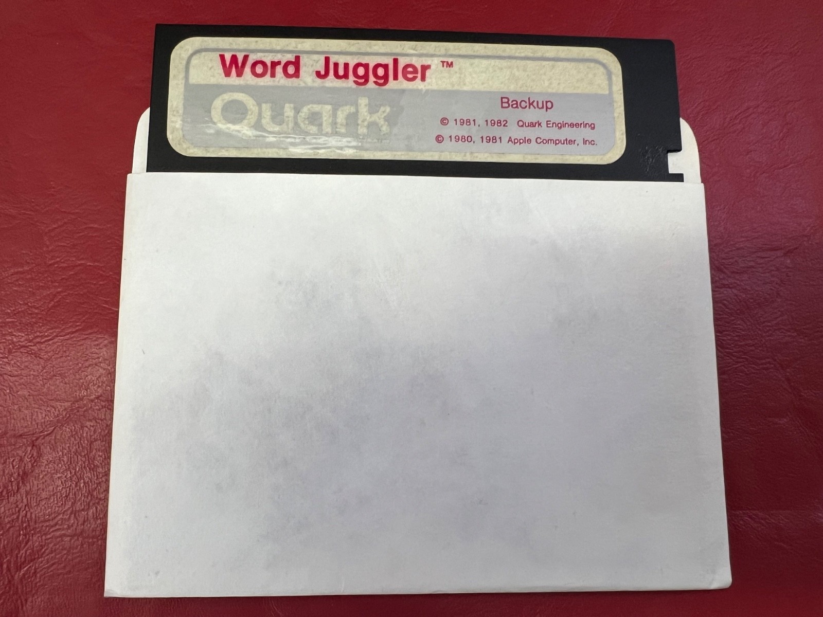 Quark Word Juggler Backup Disk / Apple II Home Computers