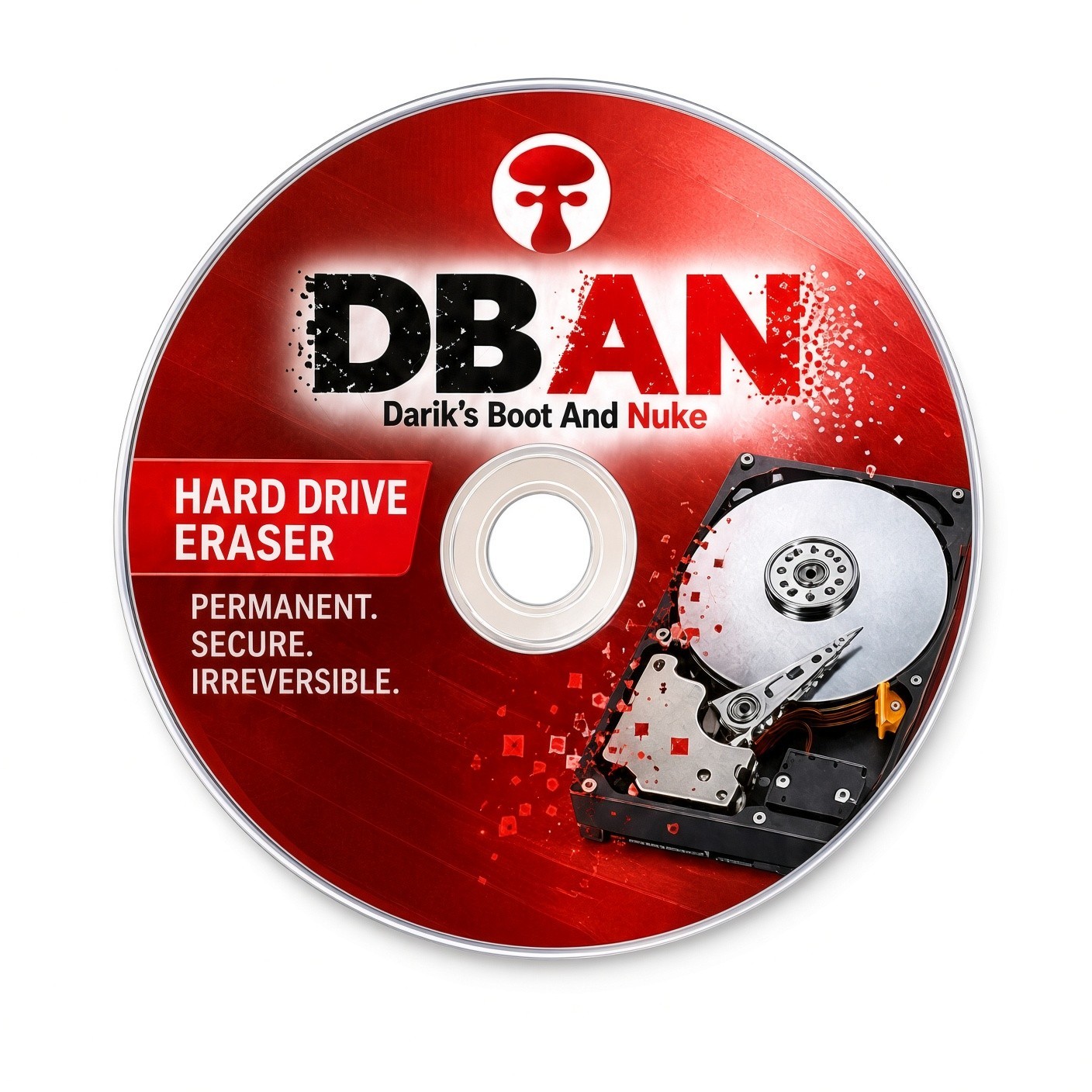 DBAN Hard Drive Eraser Disk Wiper Delete Format Destroy Data Unrecoverable NEW