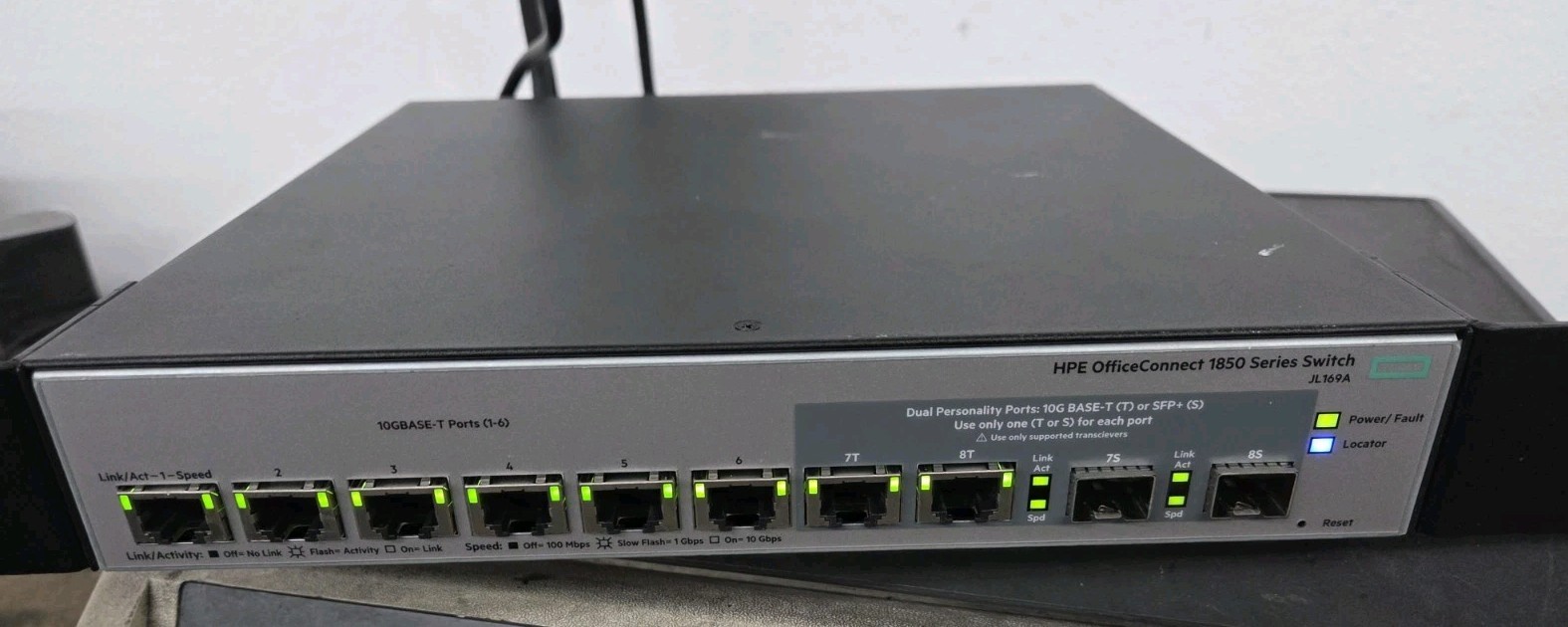 HPE JL169A OfficeConnect 2X SPF+ Managed Switch USED