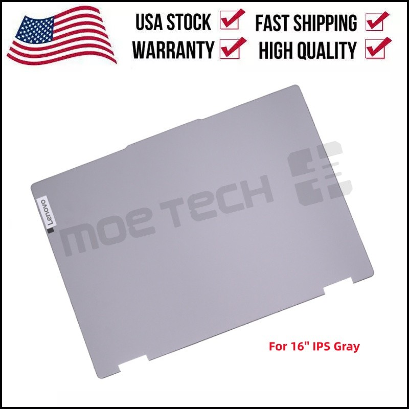 IPS Lcd Back Cover Rear Lid Grey Color For Lenovo ideapad 5 2-in-1 16AHP9 16IRU9