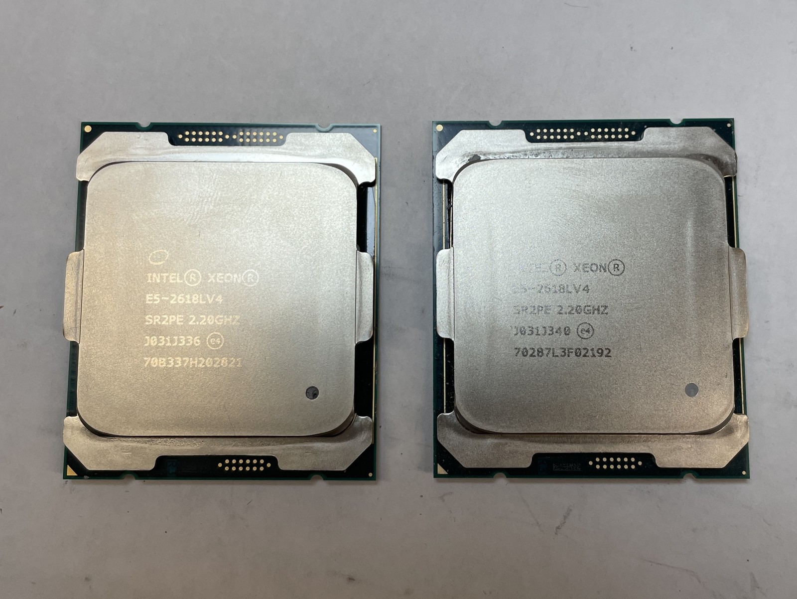 Matching Pair Intel Xeon E5-2618L v4 SR2PE 10-Core 2.20GHz 25MB LGA2011-3 CPU