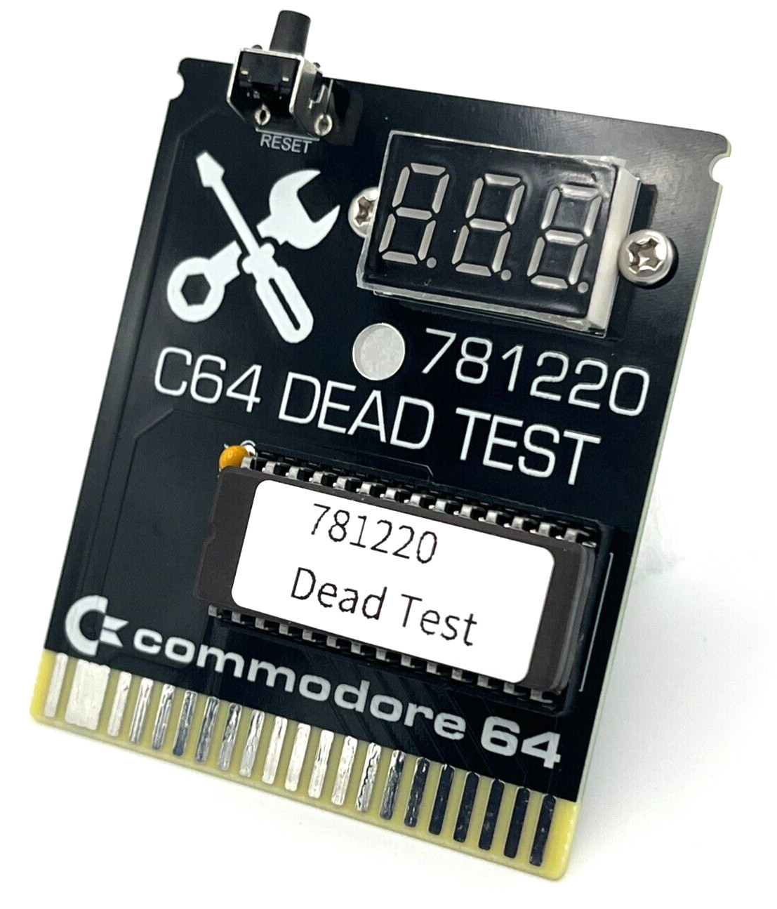 Commodore 64 Dead Test Cartridge with Voltmeter Power Display USA seller