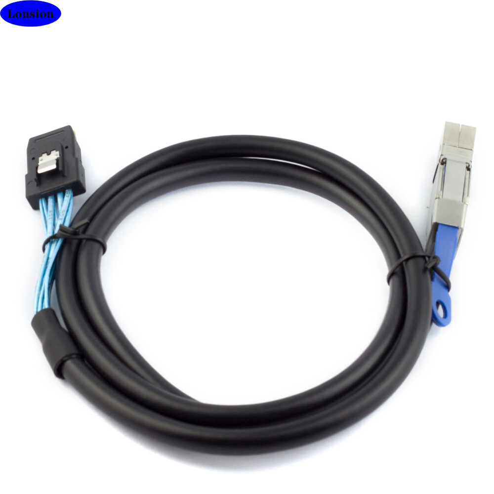 Mini SAS HD SFF-8644 with IC to SAS HD SFF-8087 server overlay cable