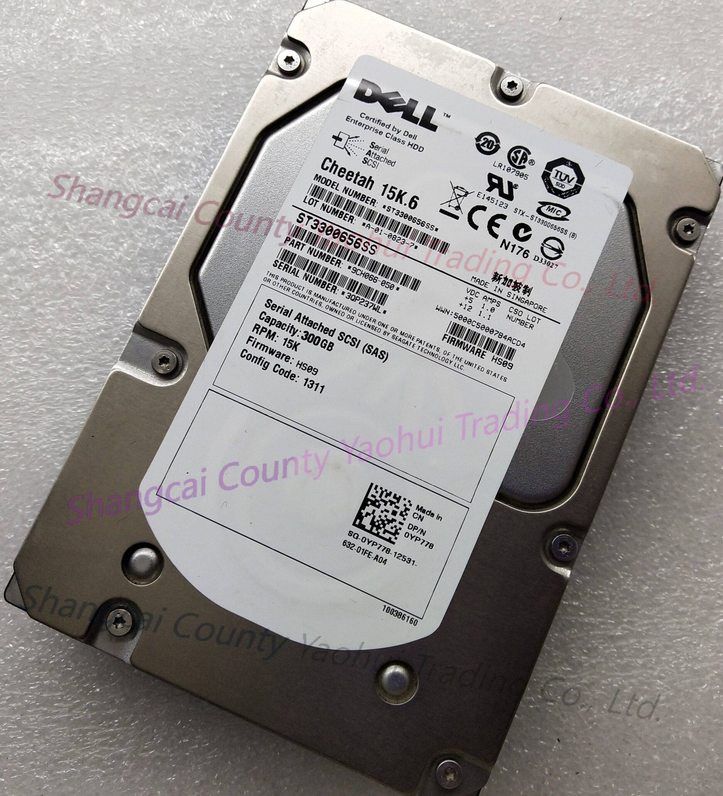 For DELL 300G SAS 3.5 inch 15K6 server hard disk ST3300656SS YP778