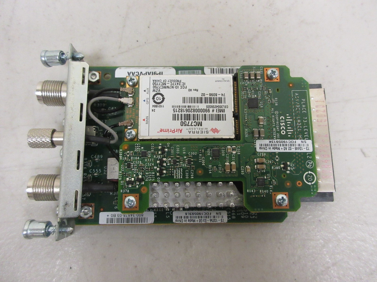 Cisco Wireless WAN Enhanced High Speed Interface Card MC7750 EHWIC-4G-LTE-V