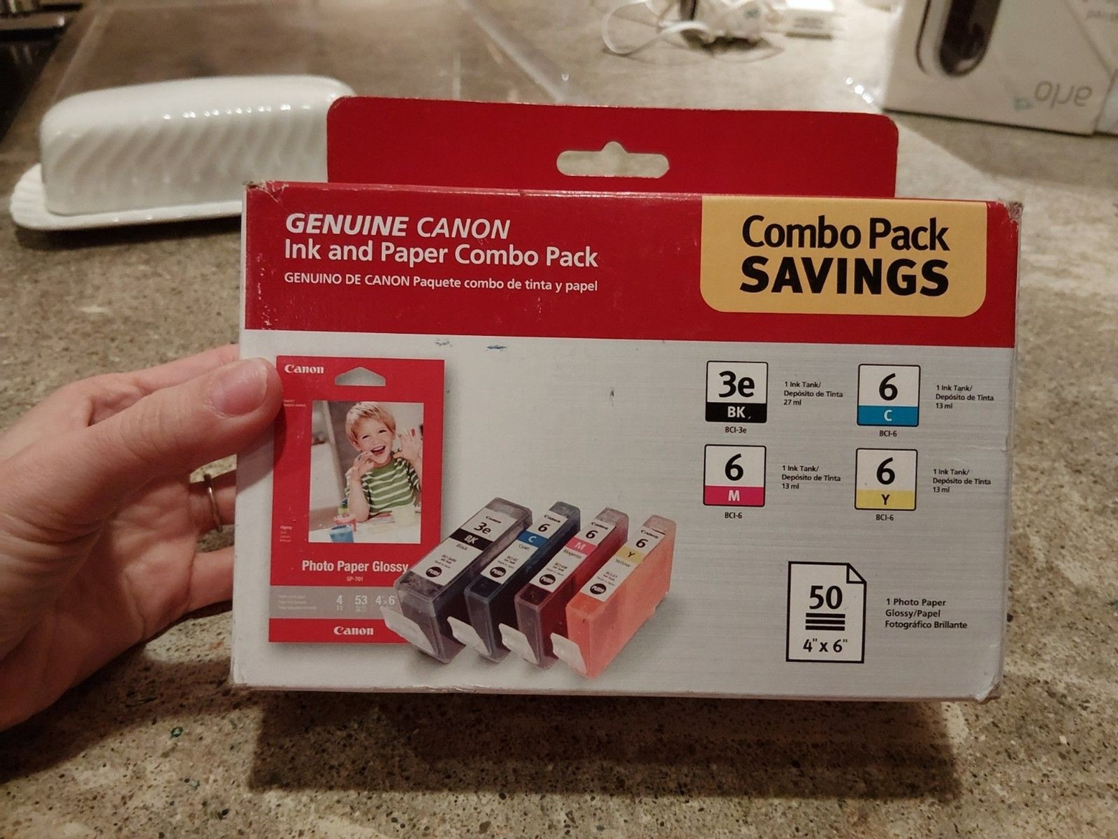 Canon PIXMA BCI-3e/BCI-6 Multi-pack 4 cartridges, 50-sheet Photo Paper