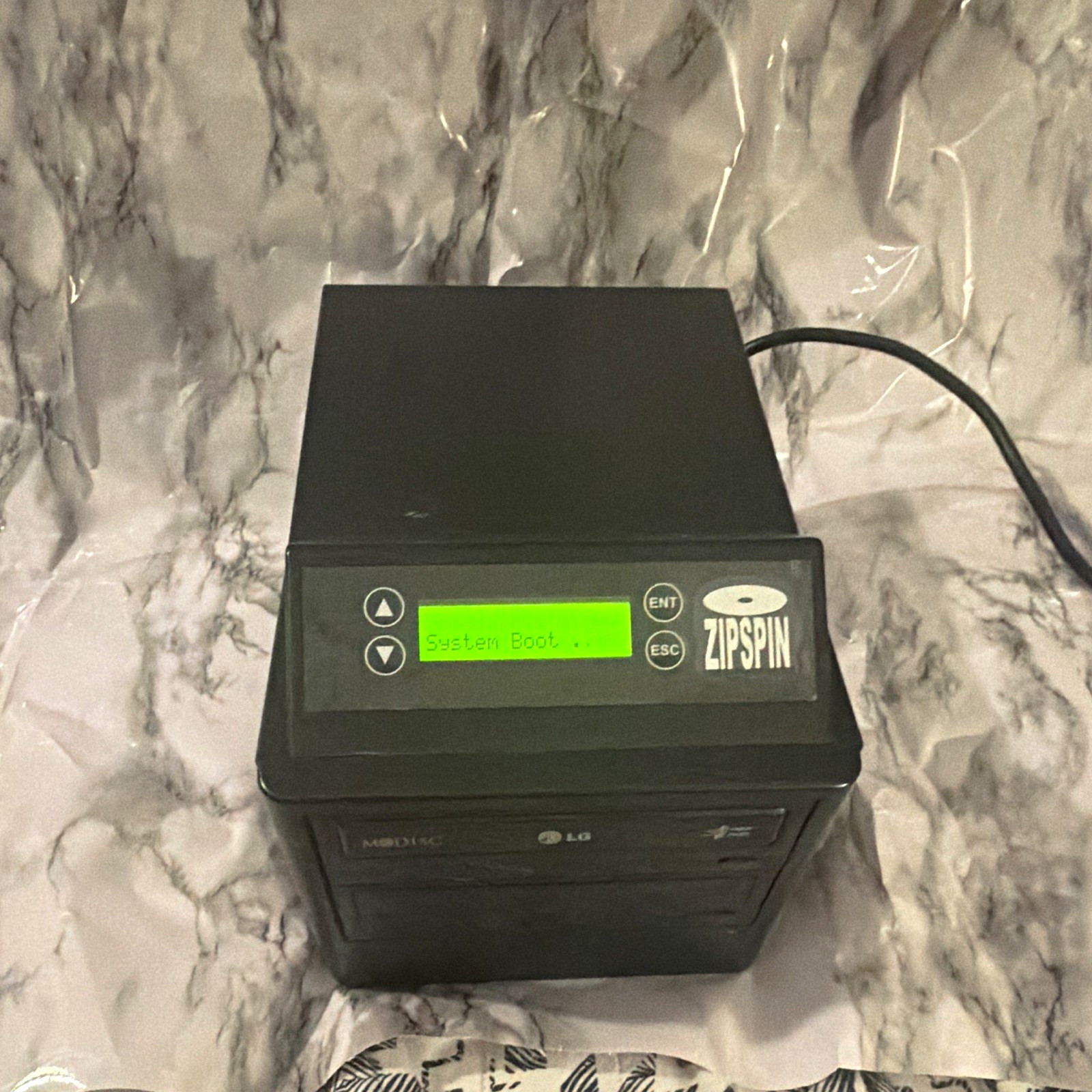 ZipSpin Standalone 1-Target CD/DVD Duplicator Copier USB External Drive Black