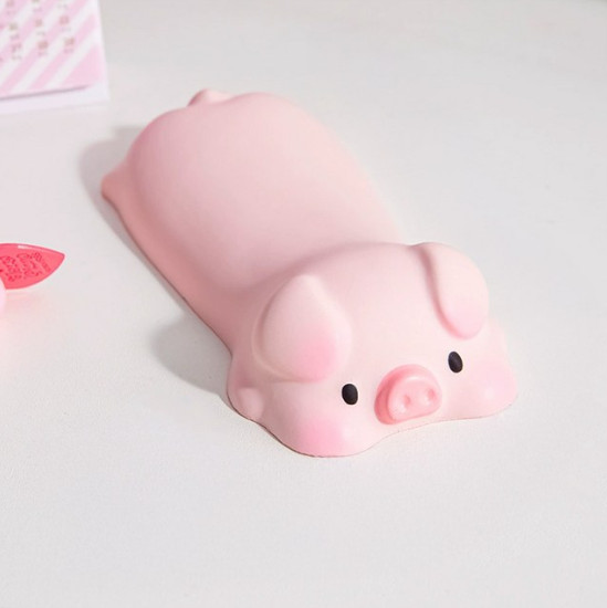 Cute Character Memory Foam Wrist Rest Mouse Pad Ergonomic Hand Support Pig Pink