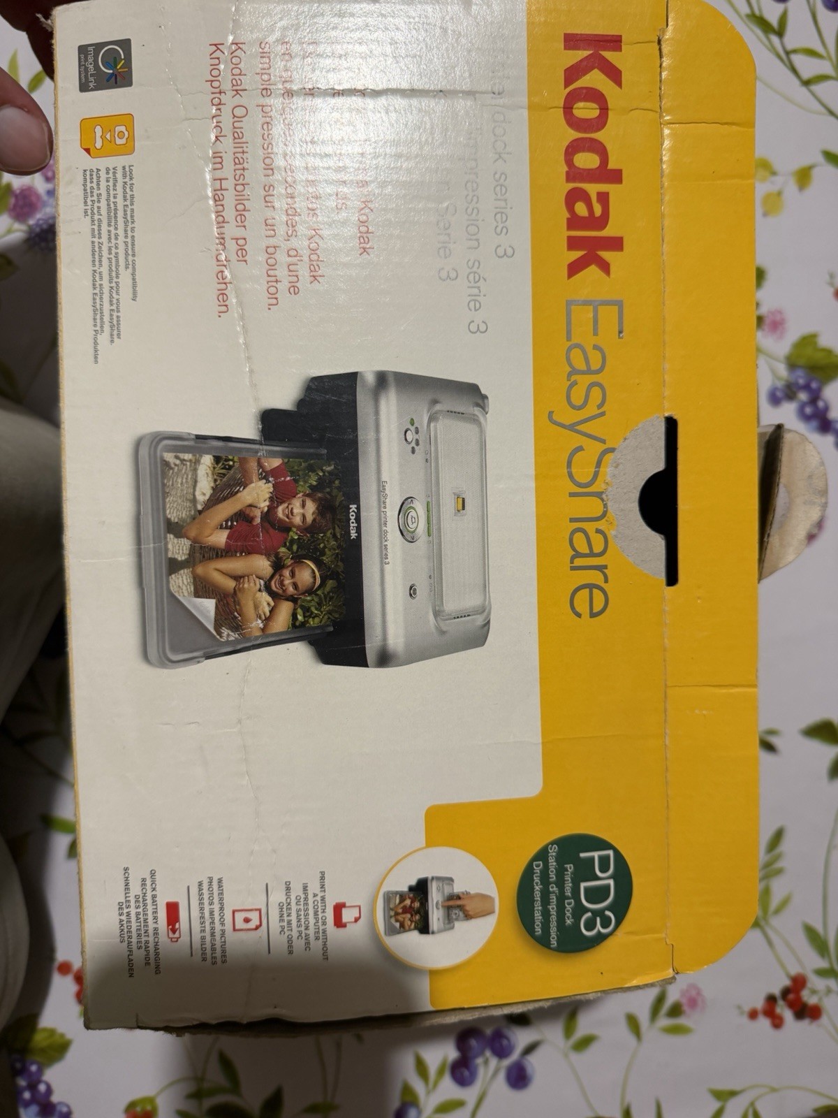 Kodak EasyShare Printer Dock Series 3 PD3 + Power Supply Cables Box