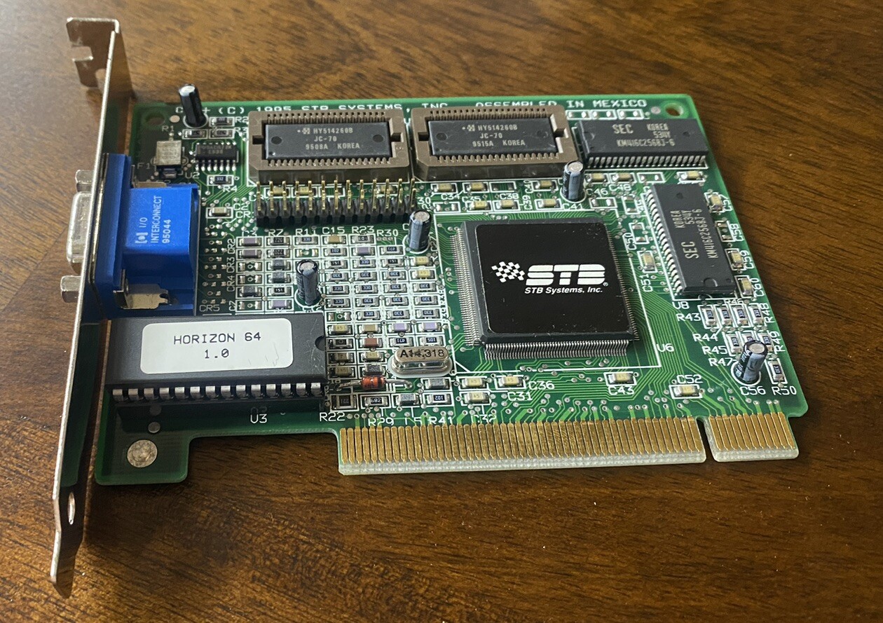 Vintage STB VGA PCI HORIZON Video Card 1X0-0338-607 64 1.0 Retro Untested A3
