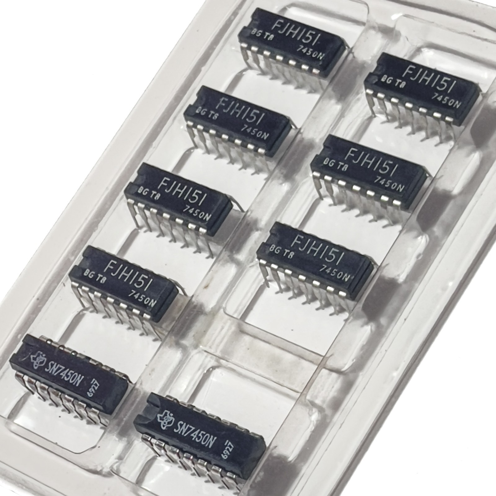 Vintage 7450N TTL IC Lot 9x Texas Instruments & Philips Mullard (1969–70s) NOS