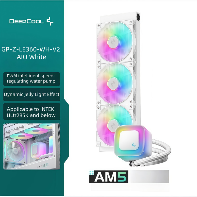 NEW Deepcool GP-Z-LE360-WH-V2 AIO White liquid CPU cooler 