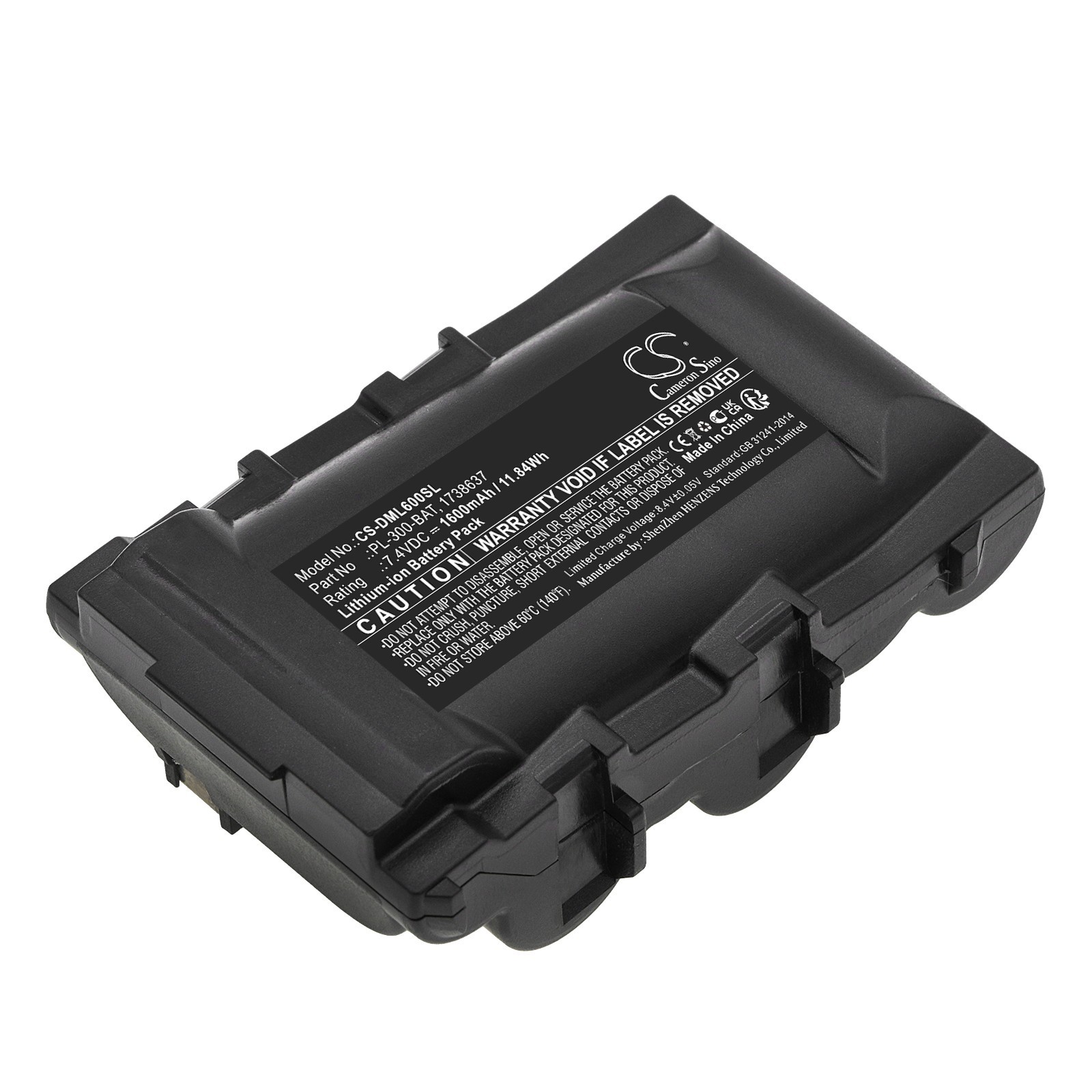BATTERIE 1600mAh 1738637 PL-300-BAT For DYMO Rhino 5000 5200 6000, 3M PL300