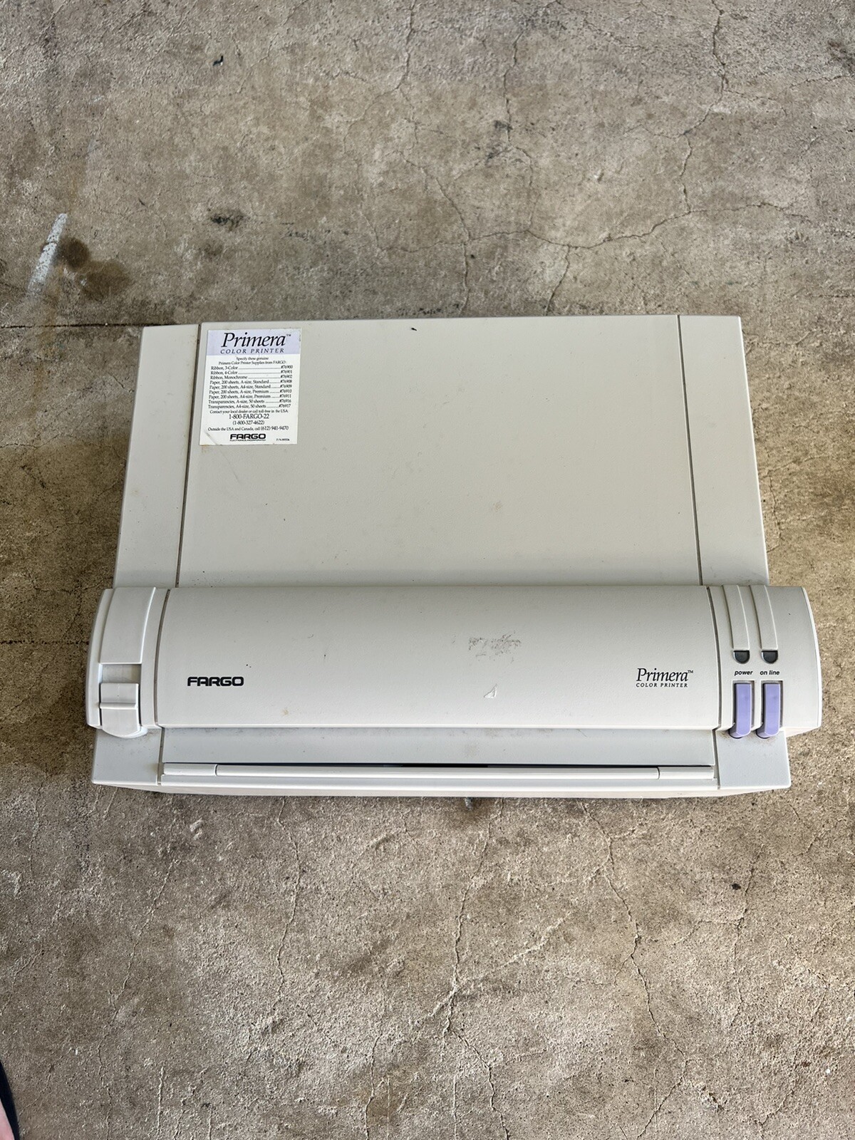 Primera Color Printer Thermal Transfer Color Printer (No AC Adapter) Tested