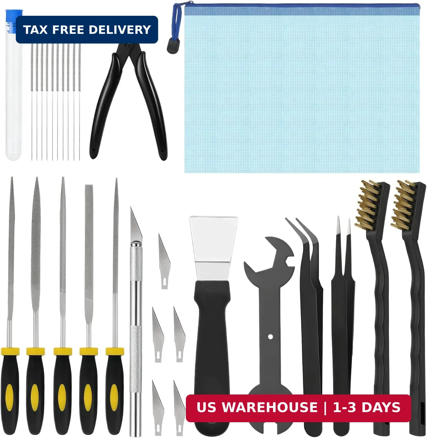 3D Printer Tools Kit, 28pcs 3D Printer Accessories for All FDM/SLA Printers with
