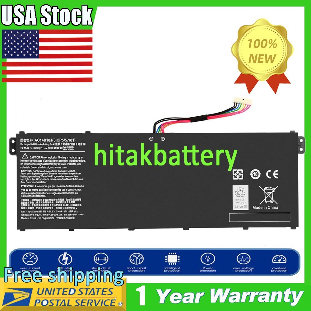 Battery For Acer Extensa 2519, Gateway NE513, B116-M,B116-MP AC14B18J AC14B13J
