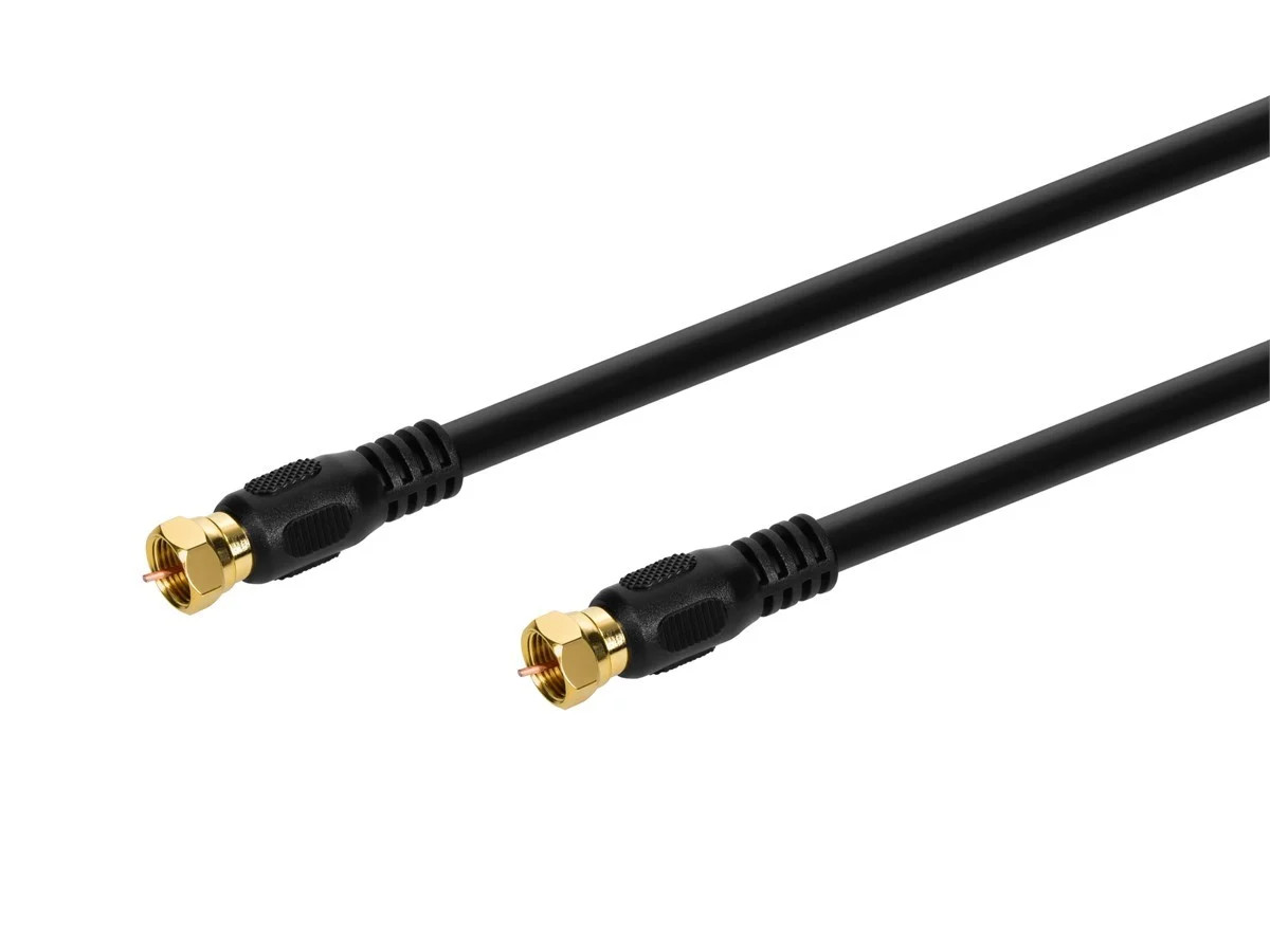 Monoprice 25ft RG6 (18AWG) 75Ohm, CL2 Coaxial Cable W/ F Type Connector - Black