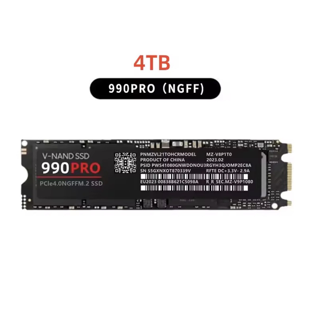     4TB M.2 PCIe 4.0 NVMe Internal SSD Solid State Drive for Laptop Desktop PC