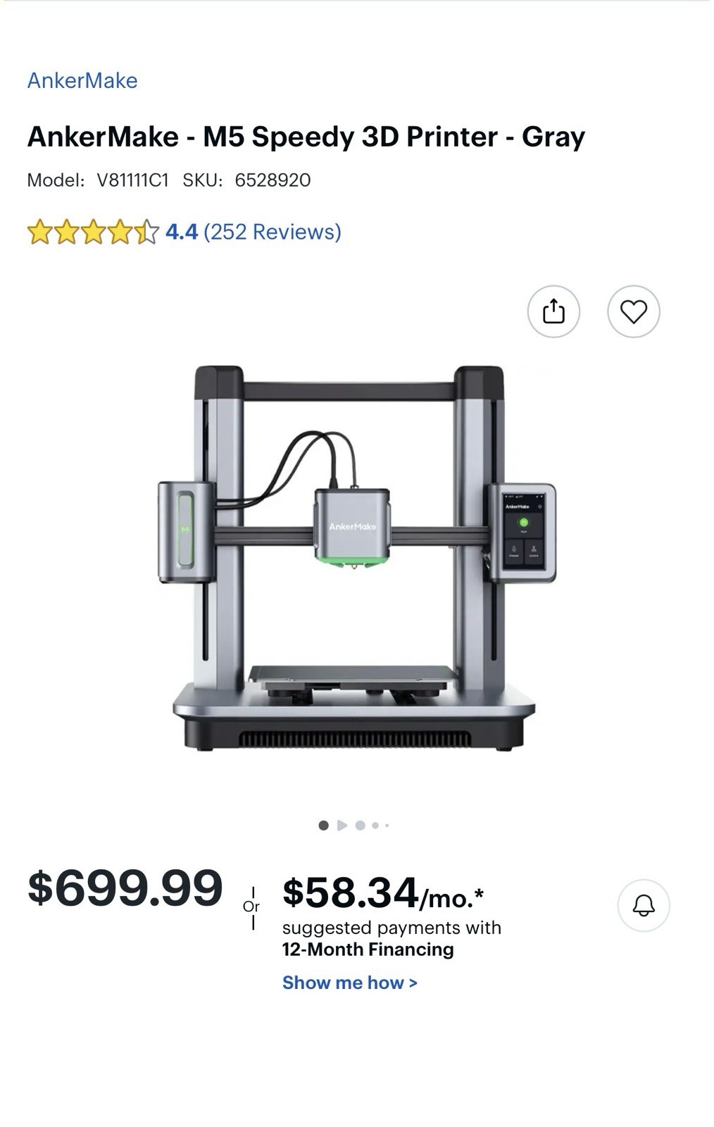 3D Printer AnkerMake - M5 Speedy 3D Printer