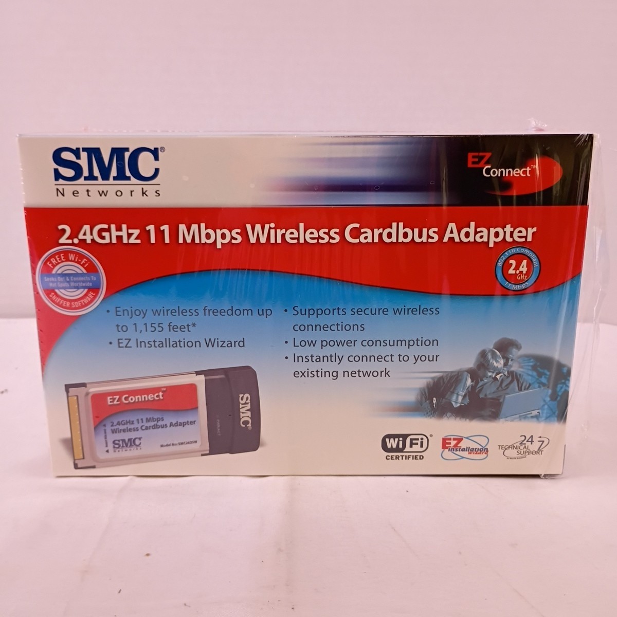 SMC Networks EZ Connect 2.4GHz 11 Mbps Wireless Cardbus Adapter New in Box