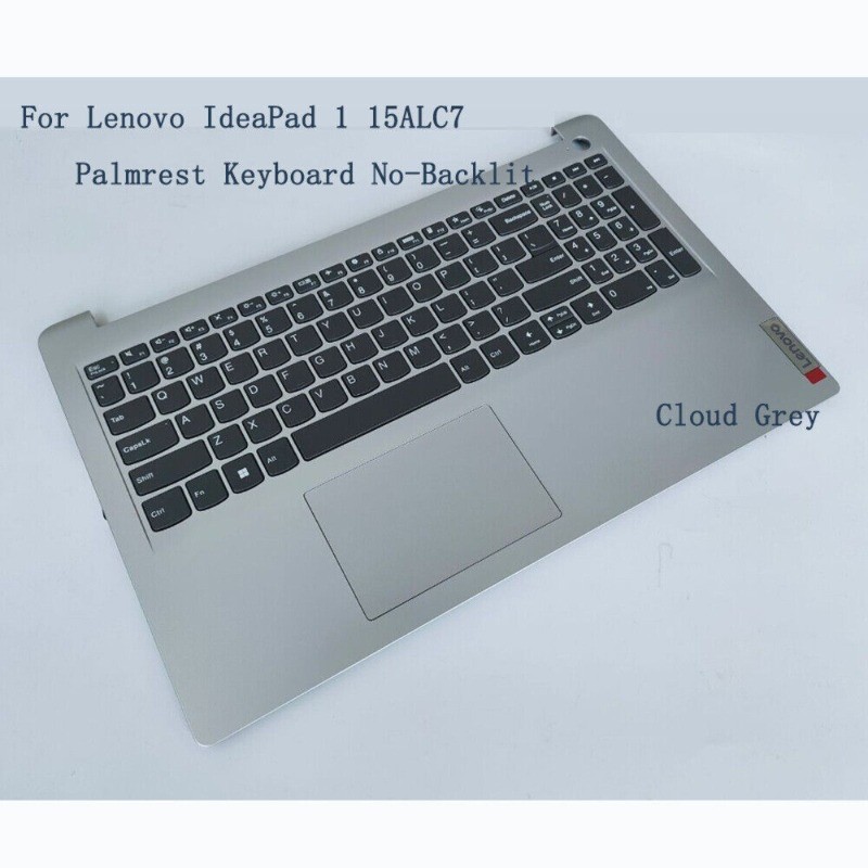 For Lenovo IdeaPad 1 15ALC7 Palmrest Keyboard No-Backlit Cloud Grey 5CB1H70405