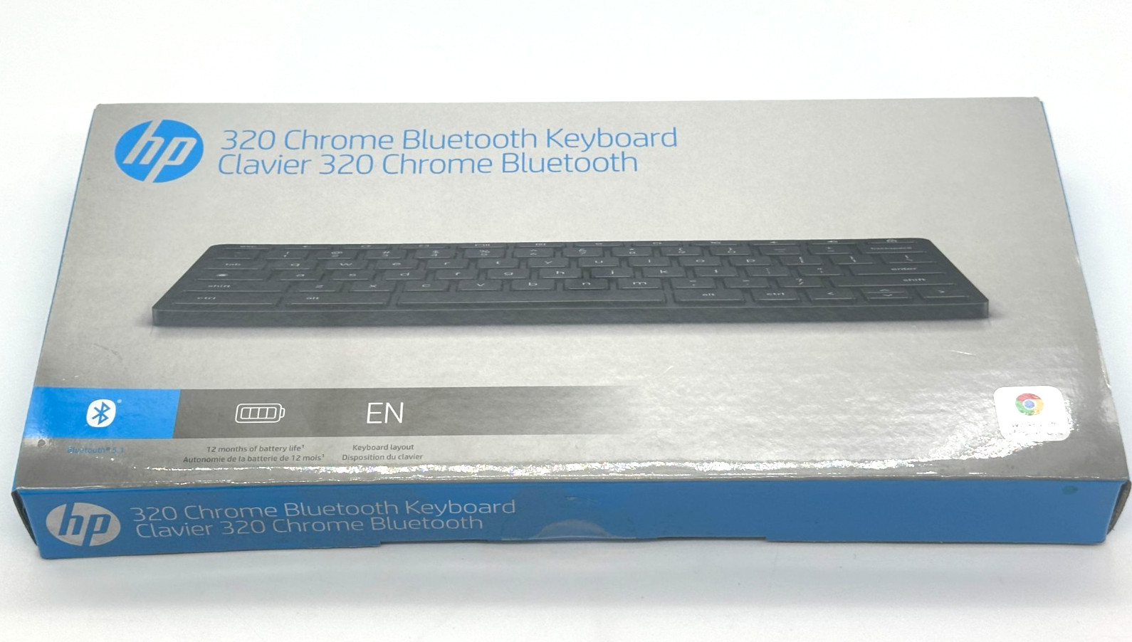 HP 320 Chrome Bluetooth Keyboard – Wireless Slim Keyboard for Chromebook